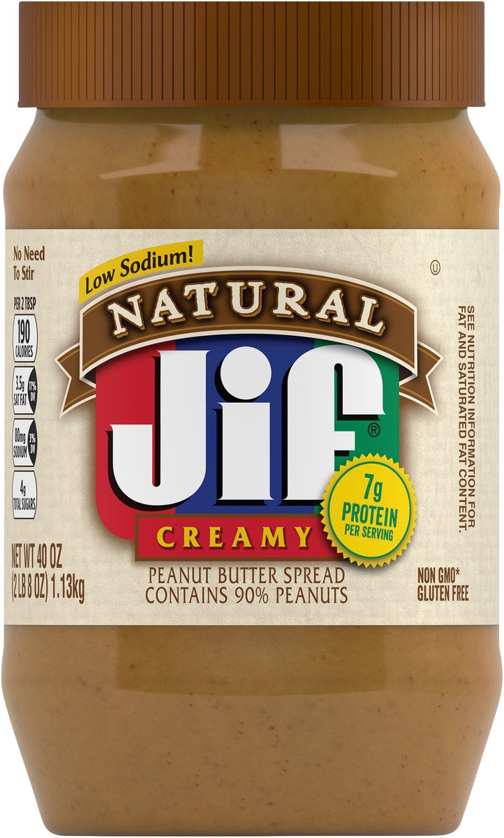 slide 5 of 8, Jif Peanut Butter, 40 oz