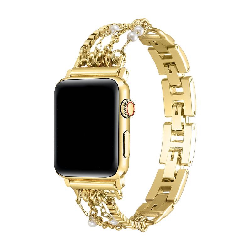 slide 1 of 6, Posh Tech Gigi Pearl Chain Band for Apple Watch - Gold, 1 ct