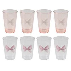 Cook With Color 8pk Disposable Cups Pink Bows