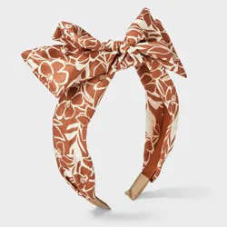 Girls' Floral Bow Headband - Cat & Jack™ Brown