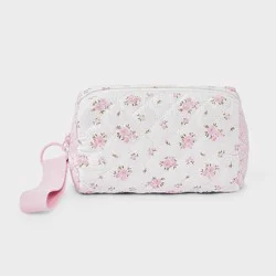 Girls' Floral Quilted Cosmetic Pouch - art class™ Pink