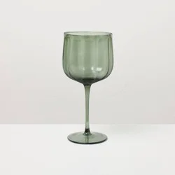 Hearth & Hand with Magnolia 16oz Wine Glass Green - Hearth & Hand™ with Magnolia