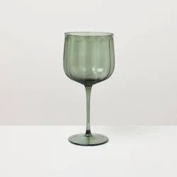Hearth & Hand with Magnolia 16oz Wine Glass Green - Hearth & Hand™ with Magnolia