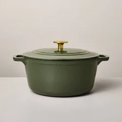 Hearth & Hand with Magnolia 5qt Cast Iron Dutch Oven Green - Hearth & Hand™ with Magnolia