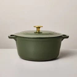 Hearth & Hand with Magnolia 5qt Cast Iron Dutch Oven Green - Hearth & Hand™ with Magnolia
