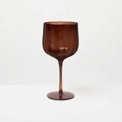 Hearth & Hand with Magnolia 16oz Wine Glass Brown - Hearth & Hand™ with Magnolia