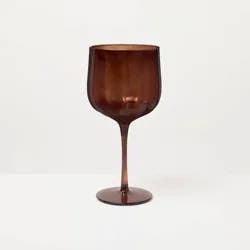 Hearth & Hand with Magnolia 16oz Wine Glass Brown - Hearth & Hand™ with Magnolia