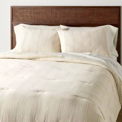 Hearth & Hand with Magnolia Queen Striped Comforter Set Sour Cream - Hearth & Hand™ with Magnolia