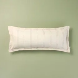 Hearth & Hand with Magnolia 36"x14" Rectangle Striped Lumbar Throw Pillow Sour Cream - Hearth & Hand™ with Magnolia