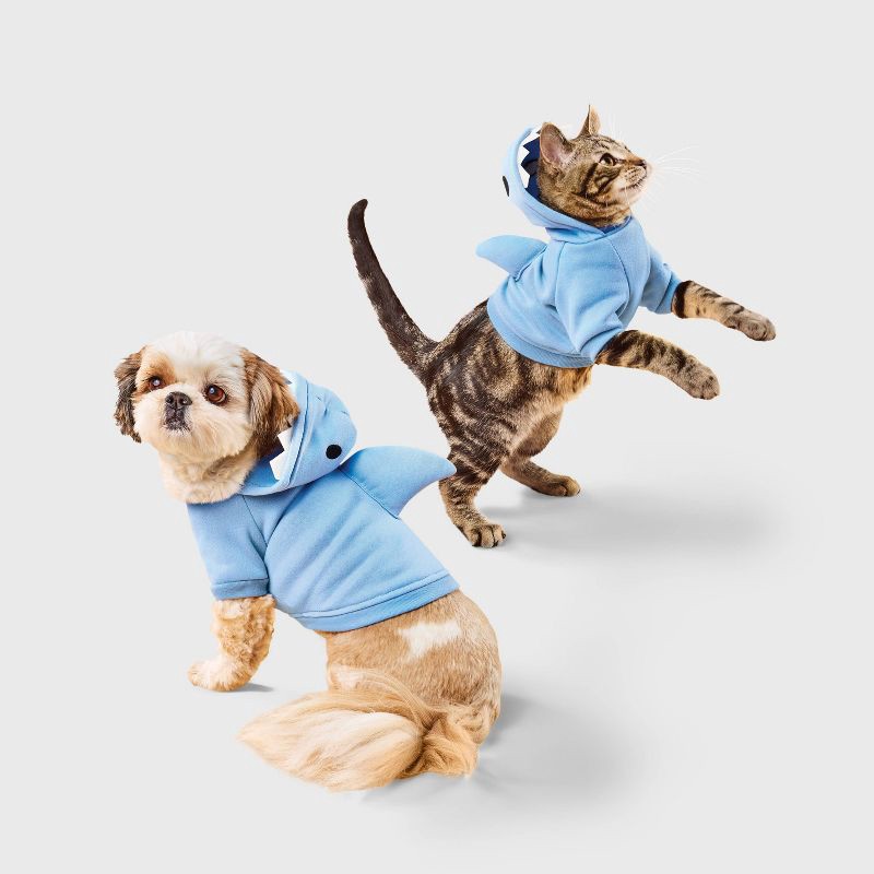 slide 1 of 4, Shark Hoodie Dog Costume - Boots & Barkley™ S, SM