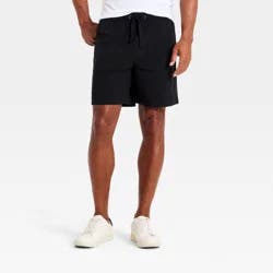 Men's 7" Trek Pull-On Shorts - Goodfellow & Co™ Black S
