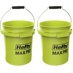 Hefty 2pk 5gal MAX PRO 90mm Bucket Acid Lime