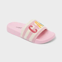 Kid's Dayna Ciao Crochet Pool Slide Slippers - Cat & Jack™ Pink 2-3