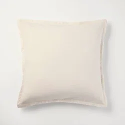 Hearth & Hand with Magnolia 26"x26" Euro Square Striped Throw Pillow Sour Cream - Hearth & Hand™ with Magnolia