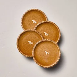 Hearth & Hand with Magnolia Set of 4 6.5" Pinched Edge Stoneware Appetizer Plates Gold - Hearth & Hand™ with Magnolia