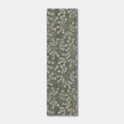 24"x84" Floral Harvest Runner Rug Green - Threshold™
