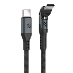 Scosche USB-C to 360 degree Pivot USB-C Cable - 4 ft - Black