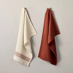 Hearth & Hand with Magnolia 2pc Kitchen Towels Red/Natural Striped - Hearth & Hand™ with Magnolia