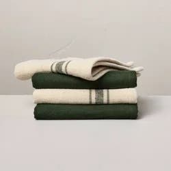 Hearth & Hand with Magnolia Set of 4 Striped Dishcloth Green/Natural - Hearth & Hand™ with Magnolia