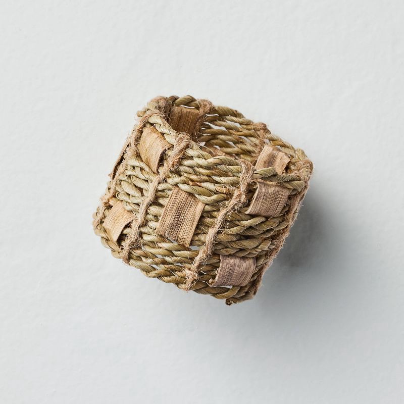 slide 1 of 3, Hearth & Hand with Magnolia Set of 4 Woven Napkin Rings - Hearth & Hand™ with Magnolia, 1 ct
