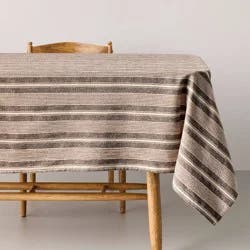 Hearth & Hand with Magnolia 84"x60" Tablecloth Toffee Stripe - Hearth & Hand™ with Magnolia