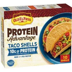 Old El Paso Protein Advantage Taco Shells - 4.94oz/10ct: Gluten-Free, Vegan, Soy-Free