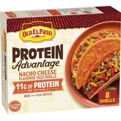 Old El Paso Protein Advantage Nacho Cheese Taco Shells - 4.52oz/8ct
