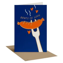 American Greetings Father's Day Card for Grill Dad, Brats of Love, Includes Envelope