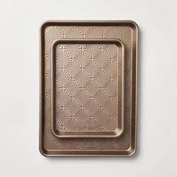 Hearth & Hand with Magnolia Set of 2 Non-Stick Vintage Starburst Embossed Baking Sheet Set - Hearth & Hand™ with Magnolia