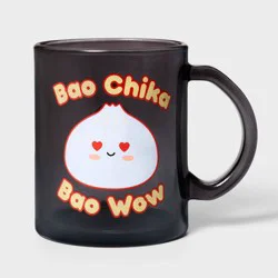 Goodie Two Sleeves 16 fl oz Glass Mug Bao Chika Black