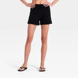 Women's Knit Shorts - A New Day™ Black XL