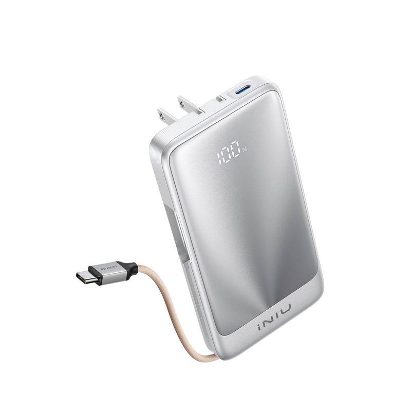 slide 1 of 3, INIU Pocket Ultra 45W Fast Charging 10000mAh Ultra Small Power Bank - Black, 1 ct