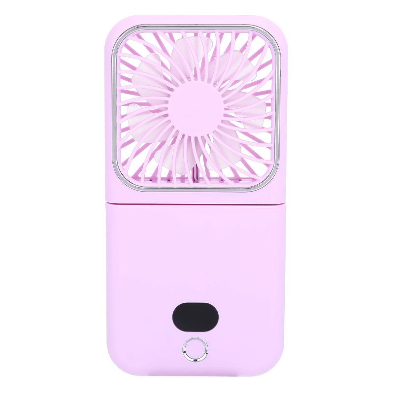 slide 1 of 5, iJoy Folding Fan And 2500MAH Power Bank With Phone Stand Lavender, 1 ct