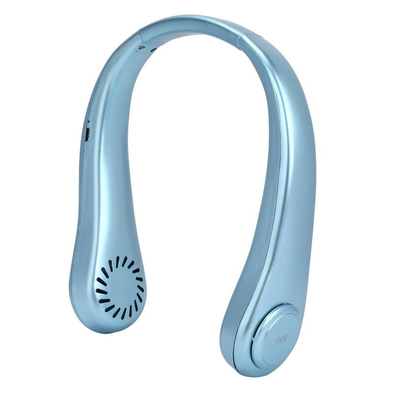 slide 1 of 5, iJoy Portable Neck Fan Metallic Light Blue, 1 ct