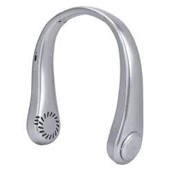 iJoy Portable Neck Fan Metallic Silver