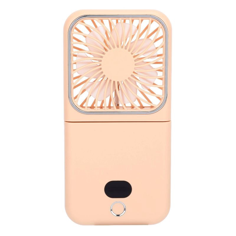 slide 1 of 5, iJoy Folding Fan And 2500MAH Power Bank With Phone Stand Orange, 1 ct