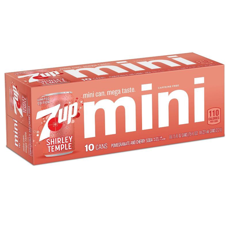 slide 6 of 9, 7UP Shirley Temple -10pk/7.5oz Mini Cans, 10 ct; 7.5 oz