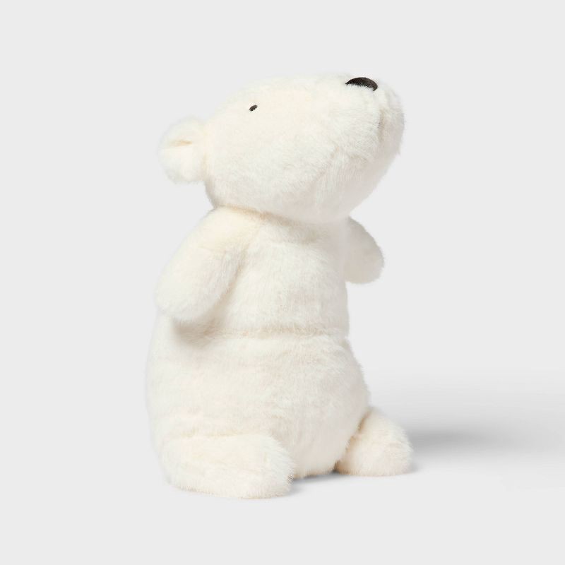 slide 1 of 3, Polar Bear Weighted Plush Kids' Throw Pillow White - Pillowfort™, 1 ct