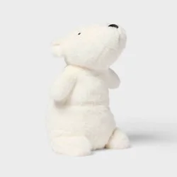 Polar Bear Weighted Plush Kids' Throw Pillow White - Pillowfort™