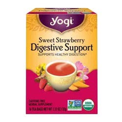 Yogi Sweet Strawberry Digestive Support Herbal Tea Bags - 16ct