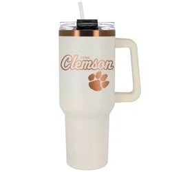 NCAA Clemson Tigers Cream and Copper Colossus Travel Mug - 40oz