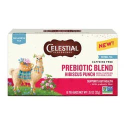 Celestial Seasonings Prebiotic Blend Berry Hibiscus Herbal Tea Bags - Caffeine Free - 16ct
