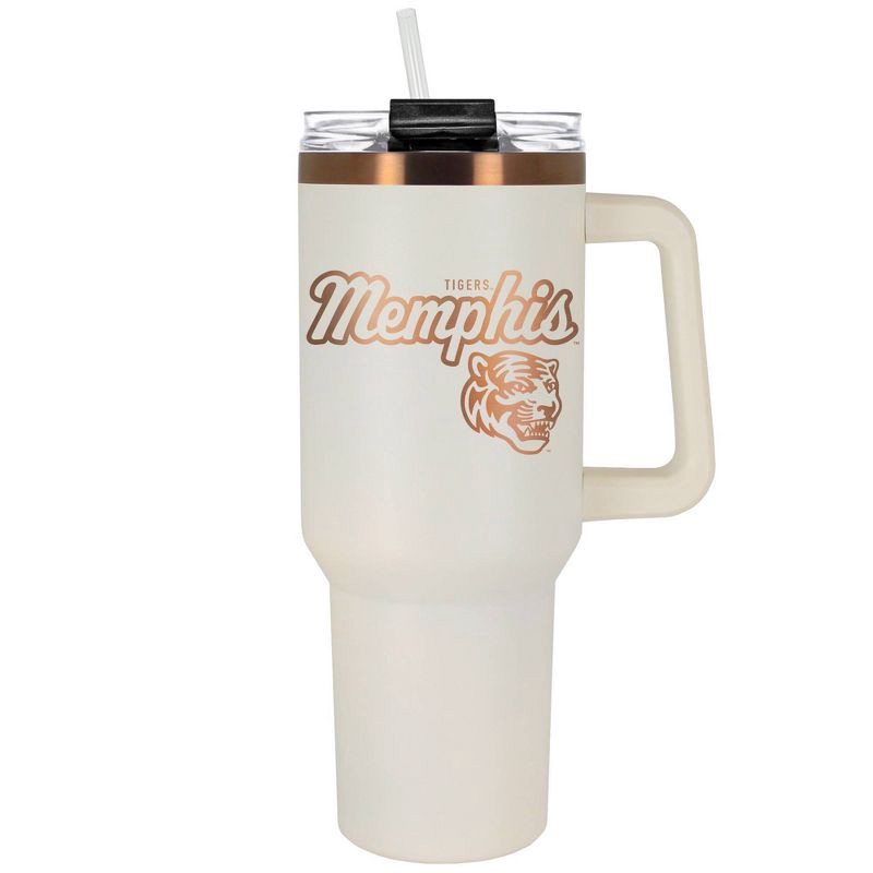 slide 1 of 3, NCAA Memphis Tigers Cream and Copper Colossus Travel Mug - 40oz, 40 oz