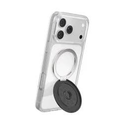 PopSockets Kick-Out Magnetic Cell Phone Grip with MagSafe Adapter Ring - Aluminum Radial Black