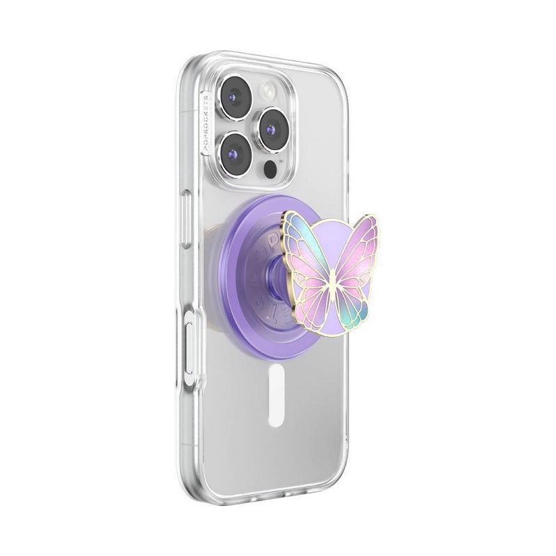 slide 1 of 6, PopSockets Magnetic Phone Grip with MagSafe Magnetic Adapter Ring Included - Butterfly Prism, 1 ct