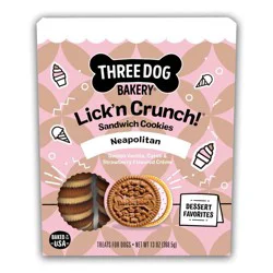 Three Dog Bakery Nea-Paw-litan Lick'n Crunchy Dog Treats - 13oz