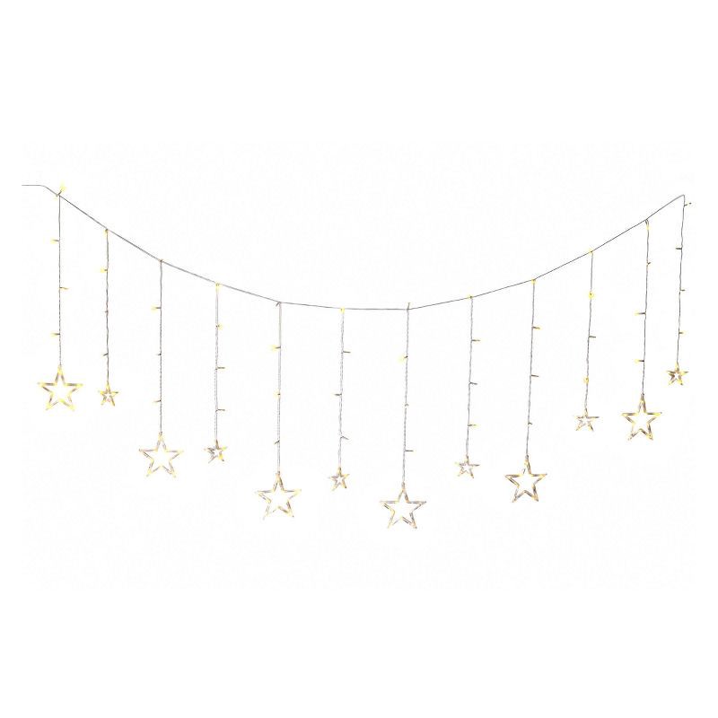 slide 1 of 6, Xtreme Lit Star Curtain Lights, 1 ct