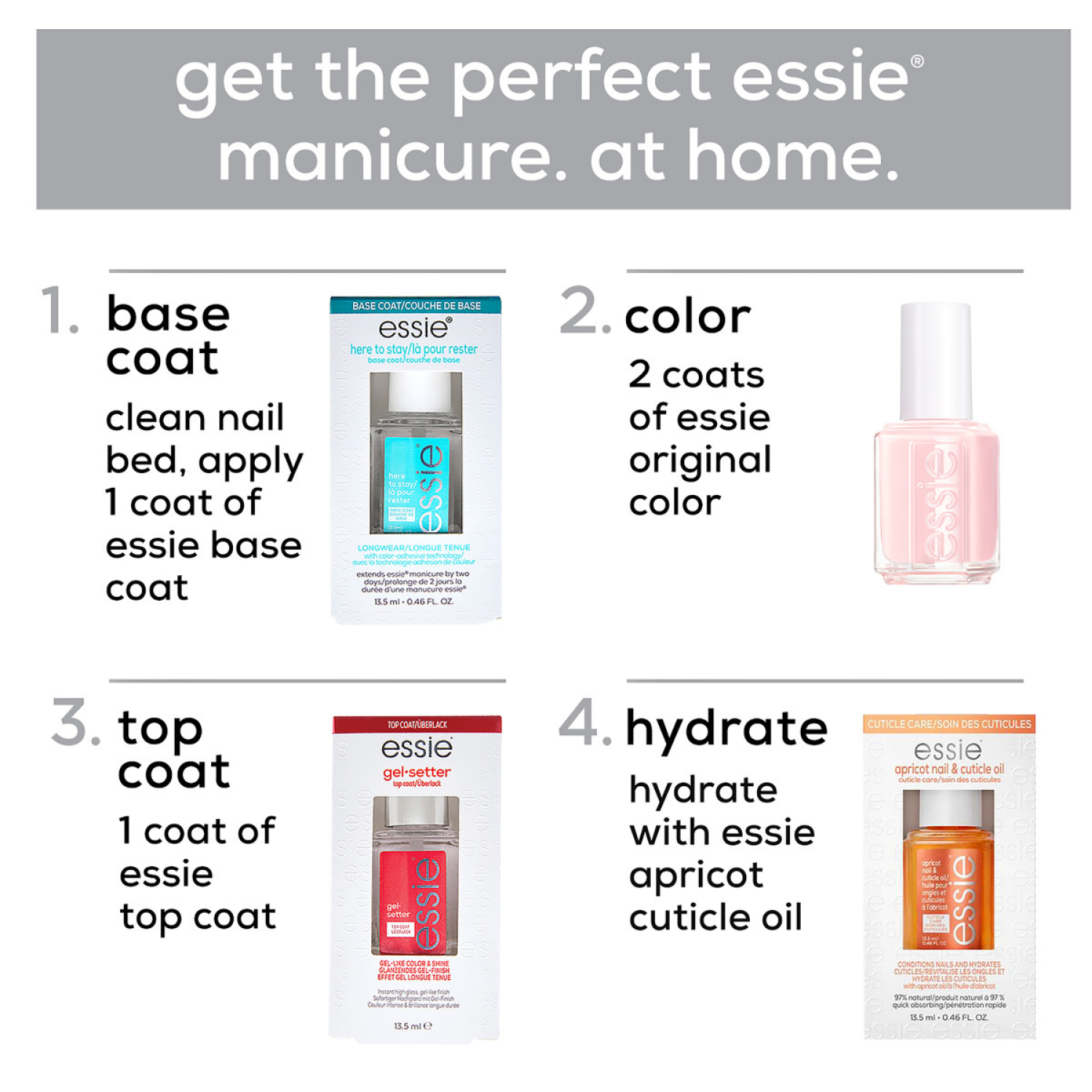 slide 2 of 8, essie Strong Start Base Coat - strengthening - 0.46 fl oz, 0.46 fl oz