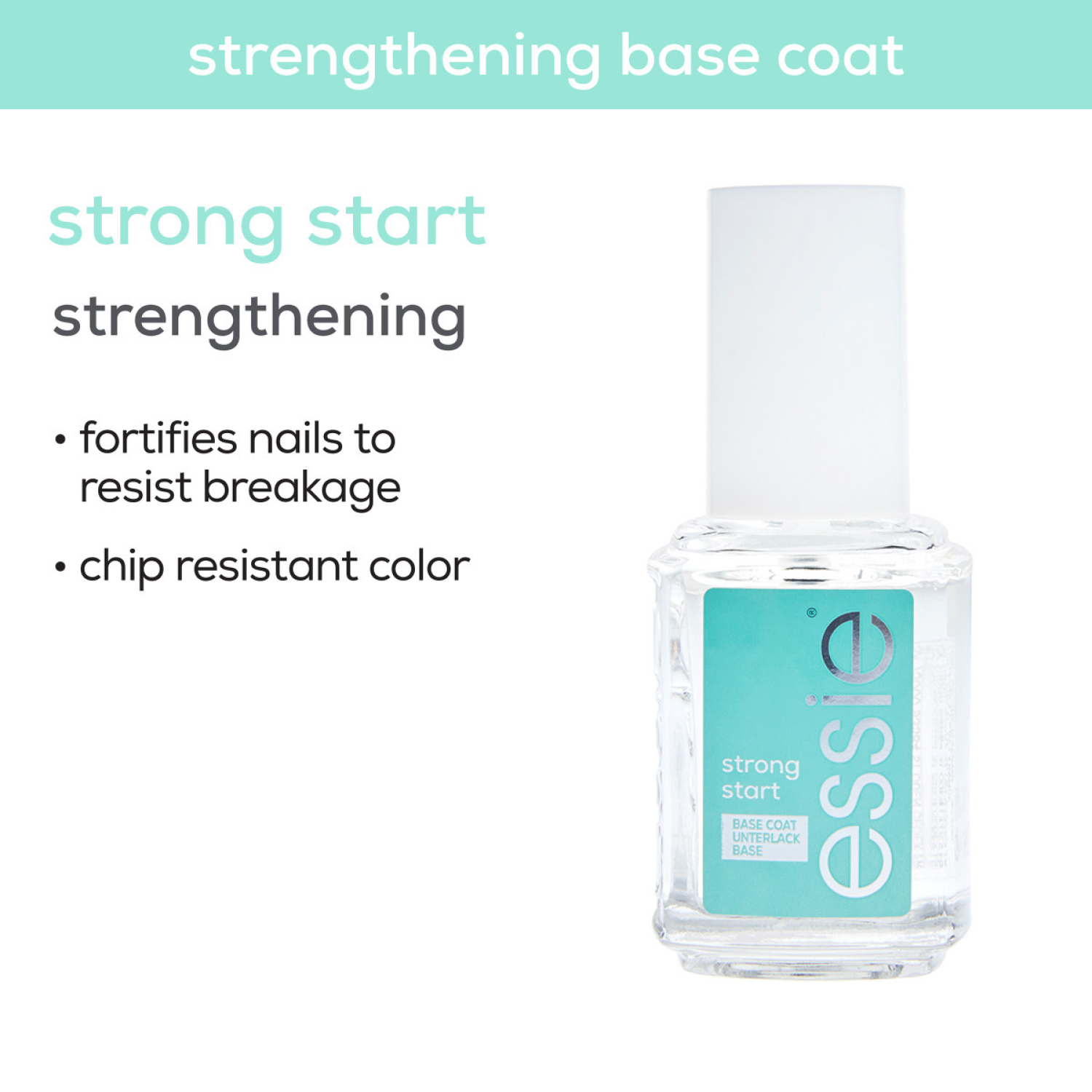 slide 7 of 8, essie Strong Start Base Coat - strengthening - 0.46 fl oz, 0.46 fl oz