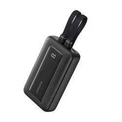 Anker 30W 10000mAh Power Bank with 2 Built-in USB-C Cable